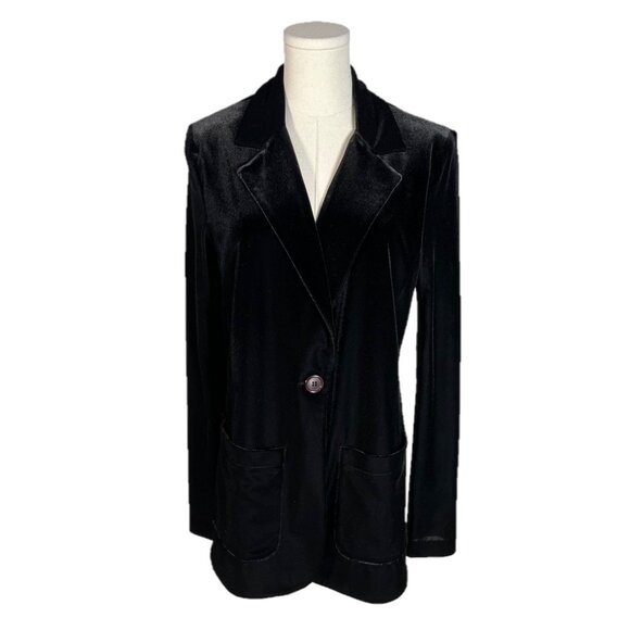 Anthropologie Bailey 44 Velvet Single Button Blazer Size Large - Picture 1 of 4